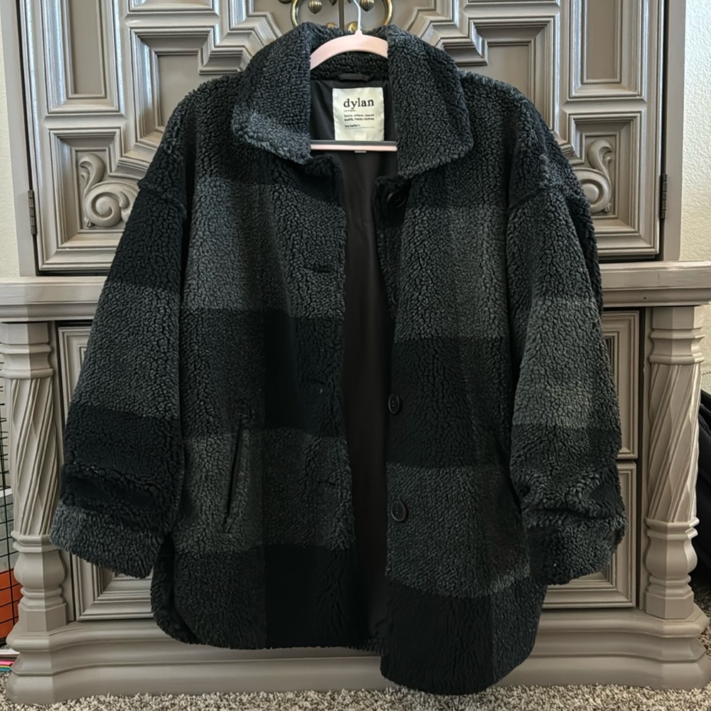 NWT Dylan Fleece Plaid/Gingham Jacket SM